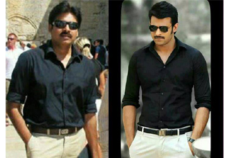 Powerstar pawan kalyan, young rebel star prabhas, black formals, crazy fan following, handsome, smartest